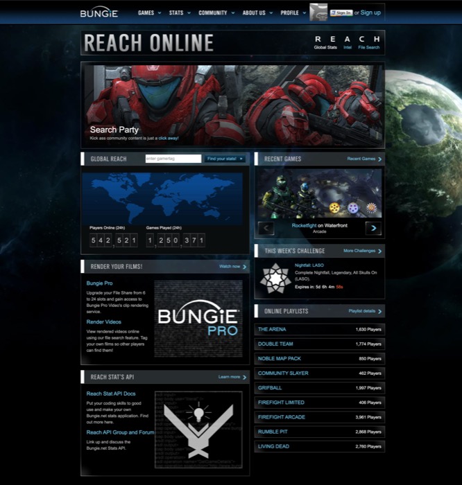 Halo Reach online experience