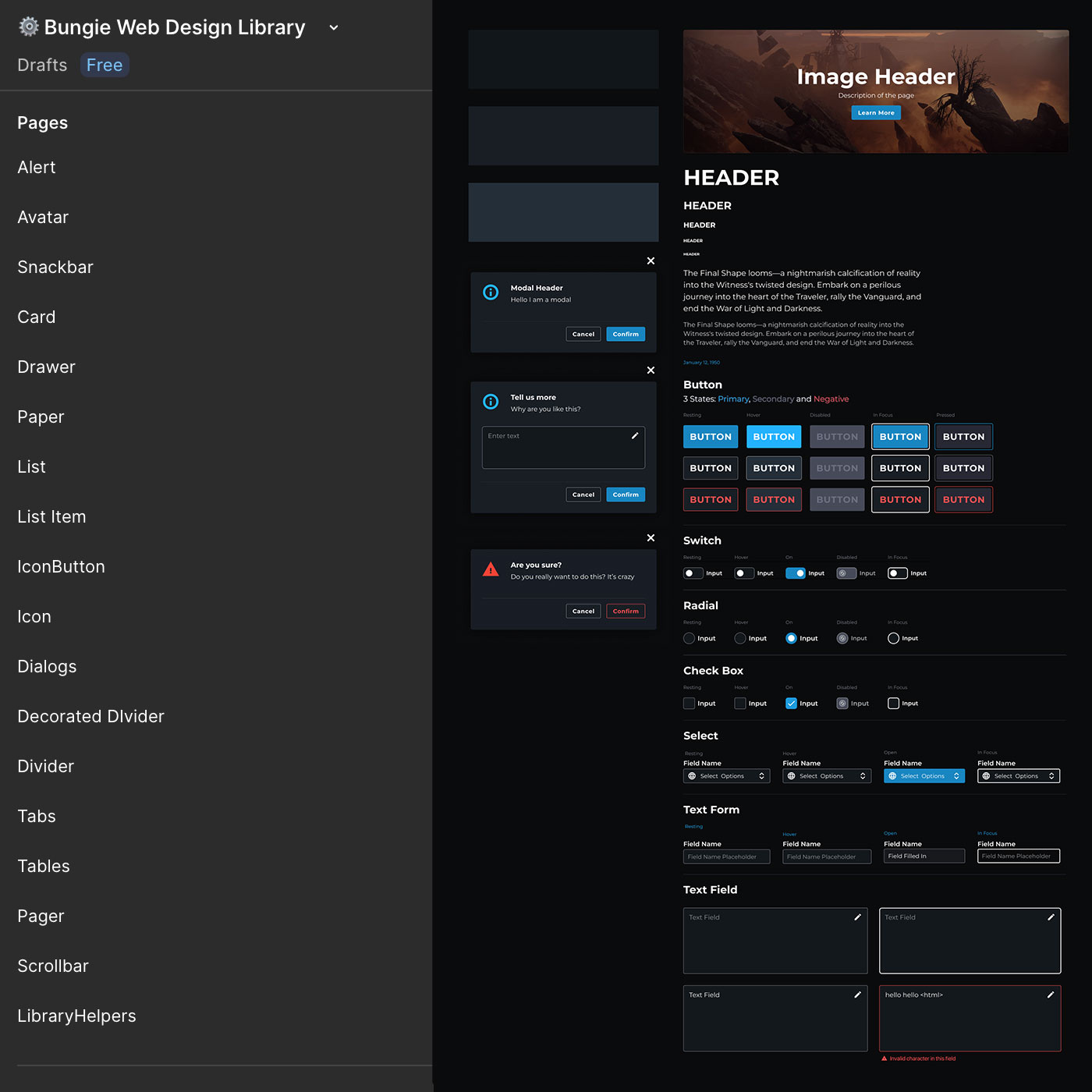 Bungie.net design system